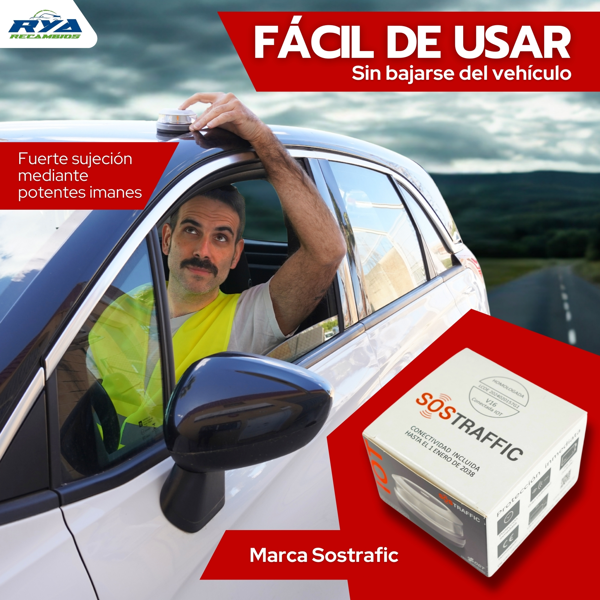 🚨 Baliza V16 homologada por la DGT — Seguridad, Confianza y Fabricación Española