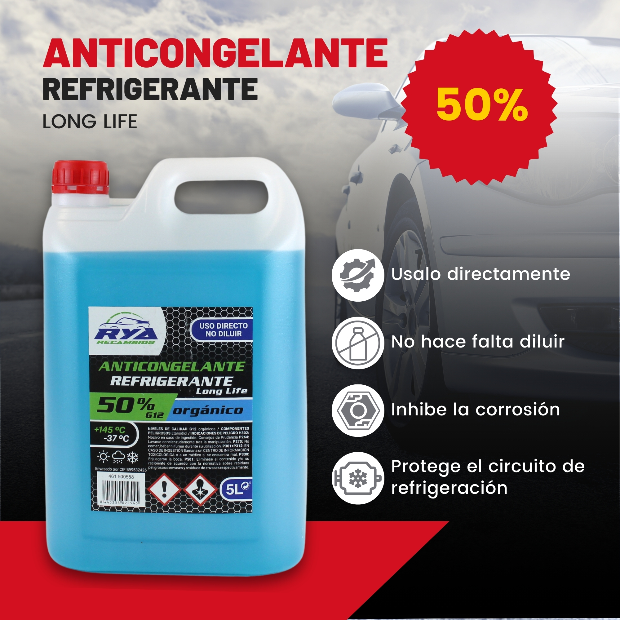 ❄️ Anticongelante RYA: protección, mantenimiento y confianza para tu motor todo el año